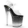 Pleaser - STARDUST808T Sandale à bride à la cheville, Pole dance chaussures - Chaussures de pole dance - Noir/Blanc Product image
